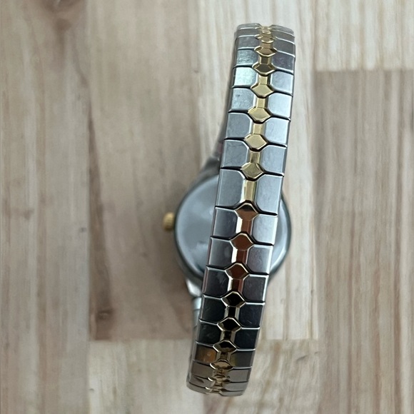 Carriage Ladies Watch Stainless Dial Two Tone Stretch Stainless Bracelet - Picture 9 of 12